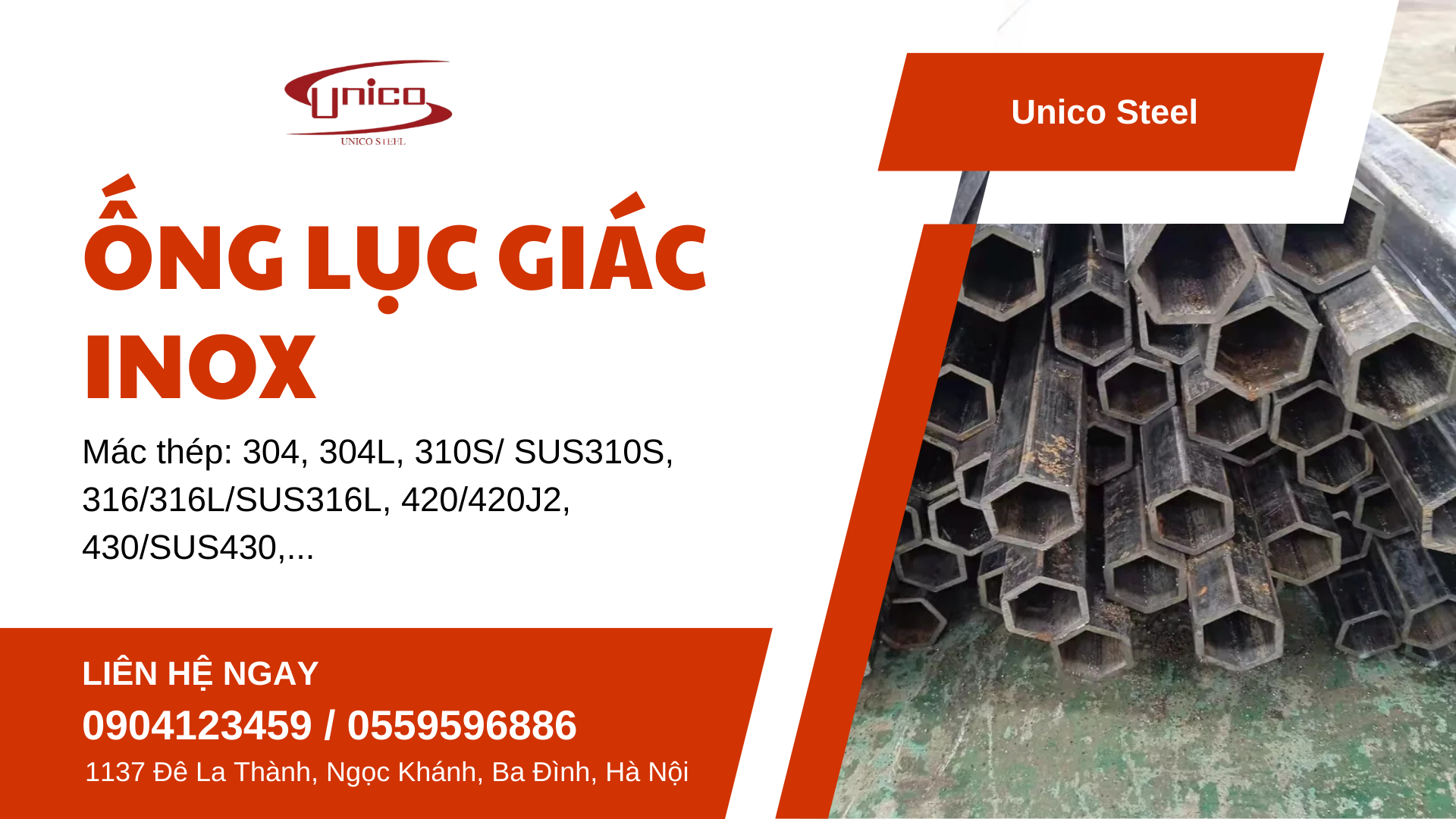 Ống lục giác inox